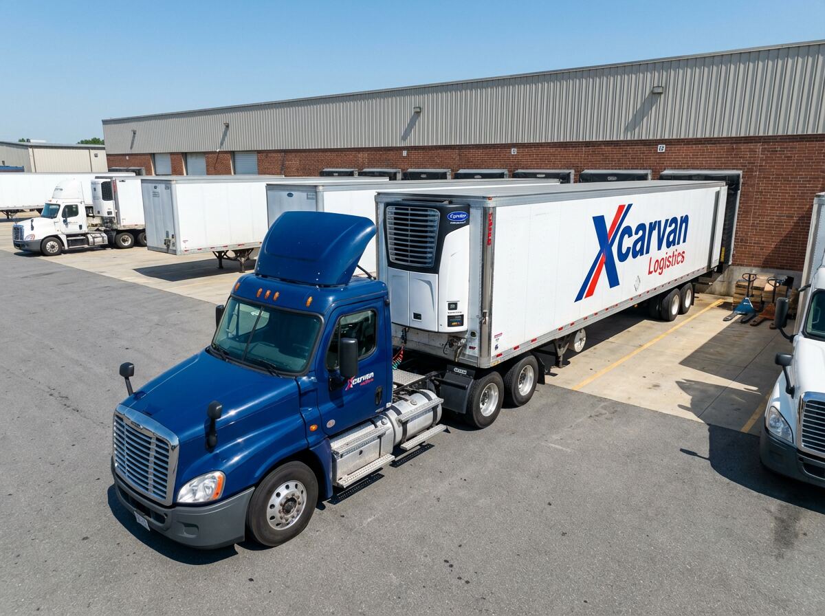 Refrigerated trailer for temperature-controlled freight shipping